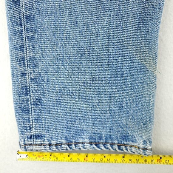 Levi's 501 Button Fly Jeans Vintage 90s USA Heavily Worn Grunge Denim 32x32 - Picture 10 of 12
